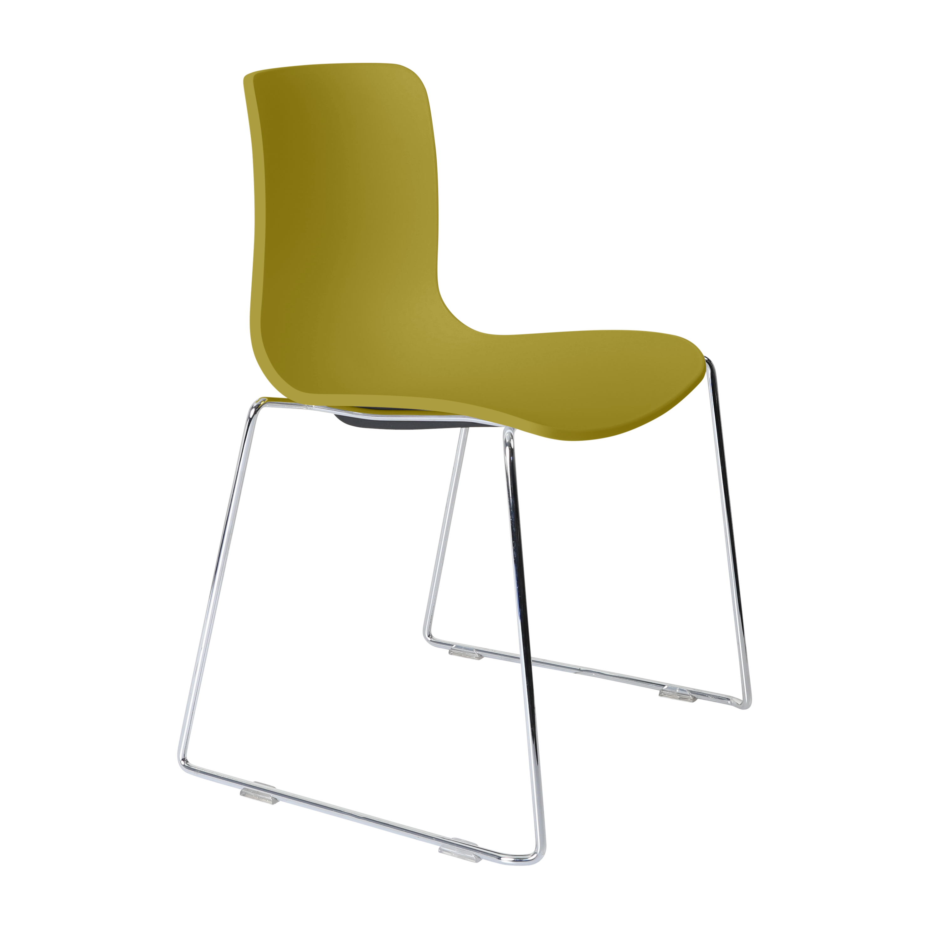 Acti Chair (Mustard / Sled Base Chrome)